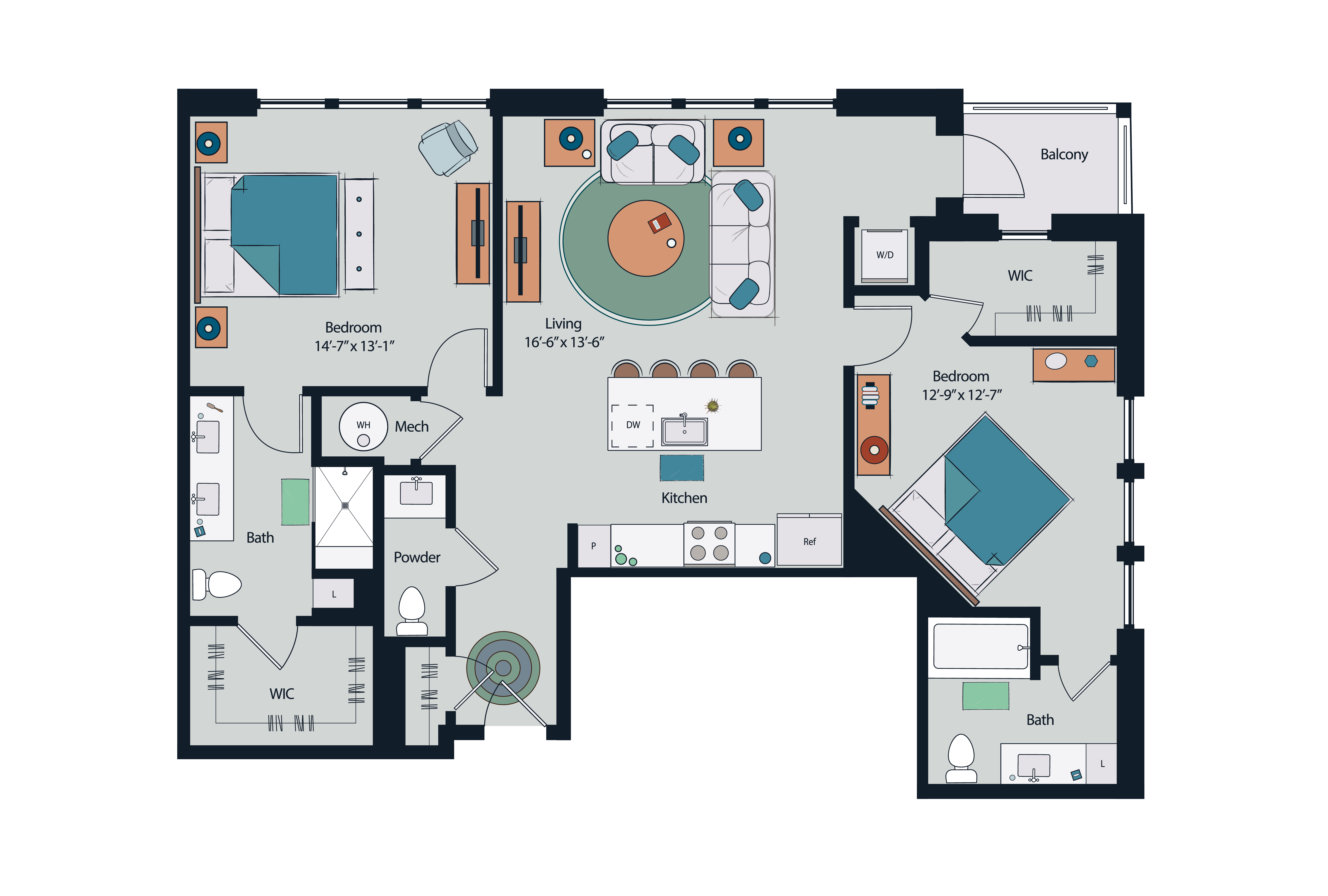Floor plan layout diagram for B5